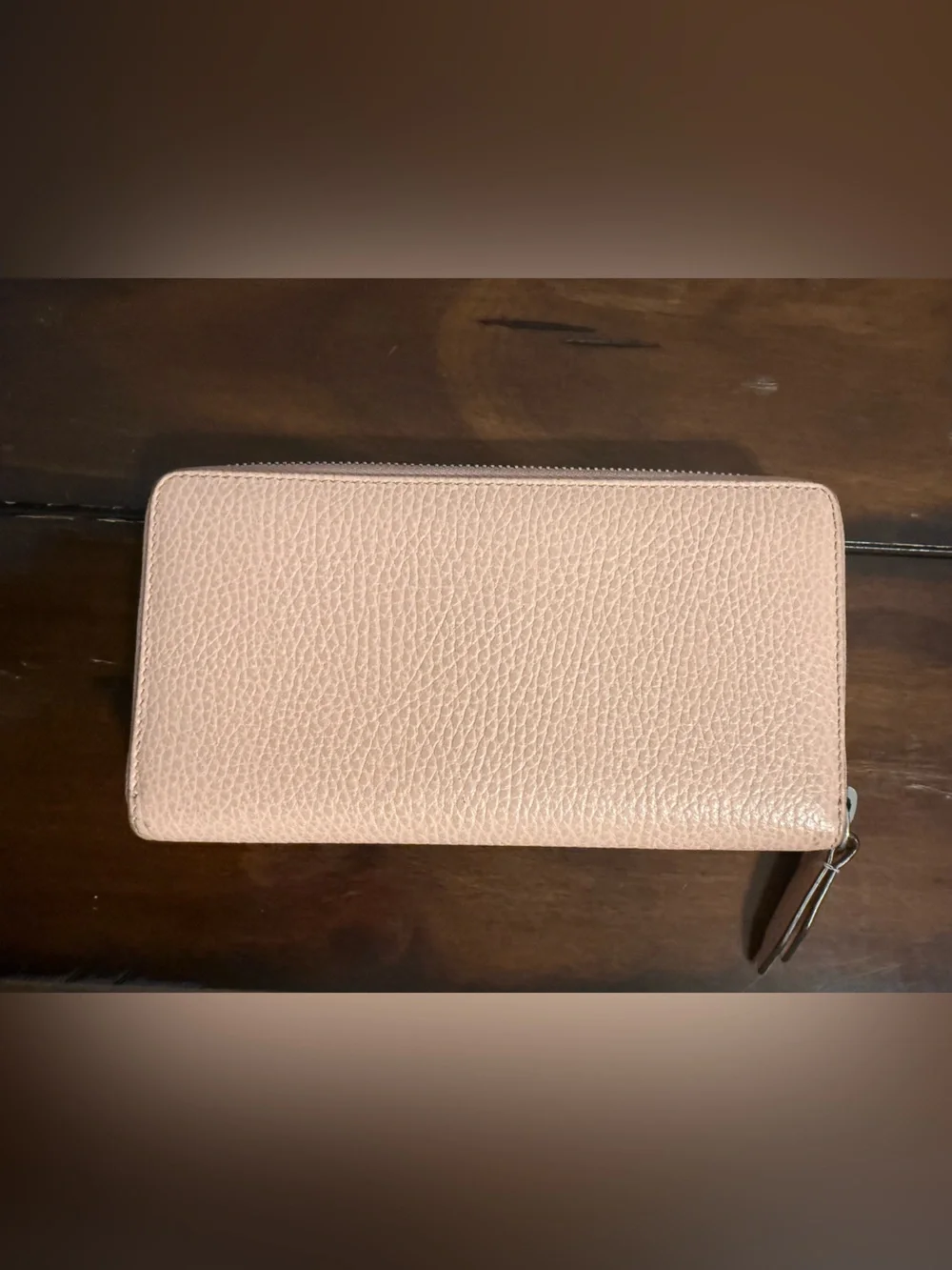 Gucci Blush Pink Pebbled Leather Zip-Around Wallet with GG Logo - Picture 2 of 11